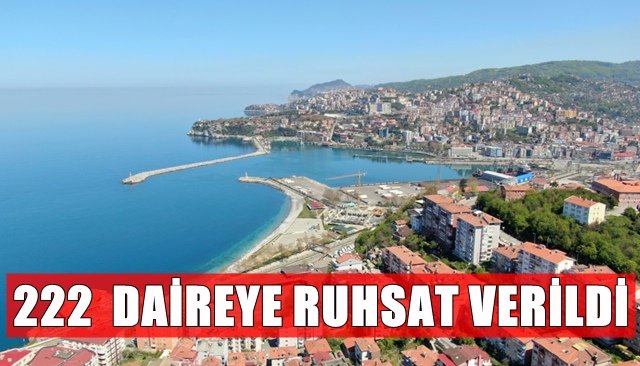  Zonguldak´ta yapı ruhsatı verilen daire sayısı 222 oldu