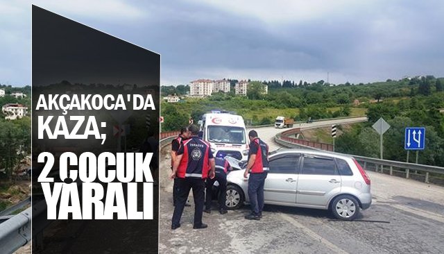 AKÇAKOCA´DA KAZA: 2 ÇOCUK YARALI