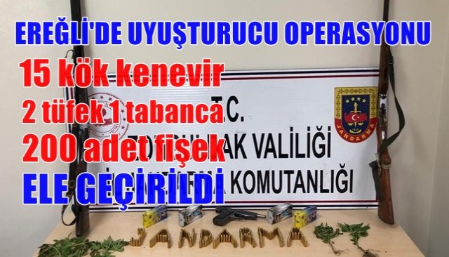  Ereğli´de jandarmadan uyuşturucu operasyonu