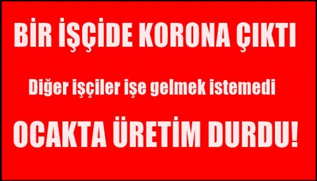  İşçide korona çıktı… TTK’ da üretim durdu…