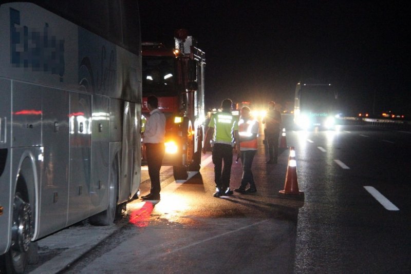 TEM Otoyolunda otobüs yangını  - 2