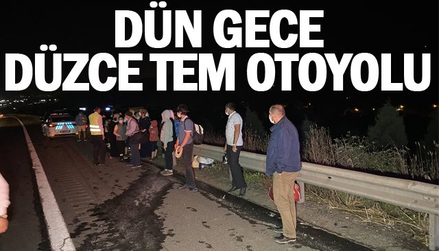 TEM Otoyolunda otobüs yangını 