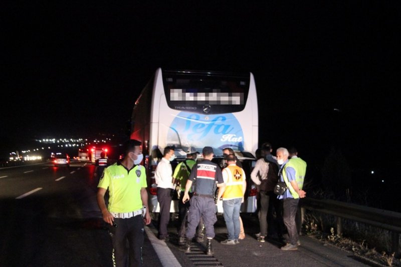 TEM Otoyolunda otobüs yangını - 4