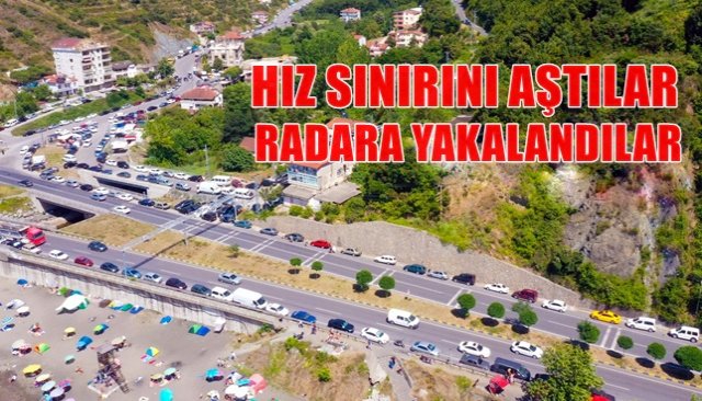 25 sürücüye hız sınırı ihlalinden 7 bin 200 TL ceza kesildi