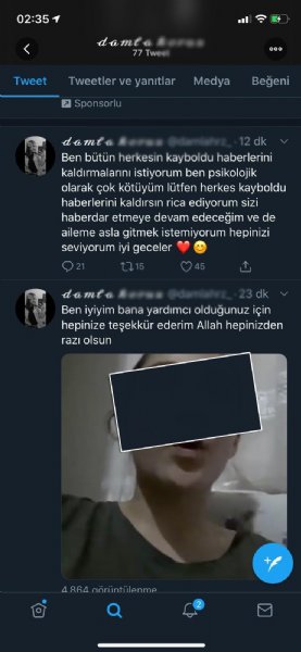 Ailesinin her yerde aradığı 17 yaşındaki çocuk, mesaj paylaştı - 2