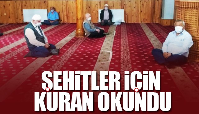 BELEDİYE BAŞKANI 15 TEMMUZ ŞEHİTLERİ İÇİN KURAN OKUTTU