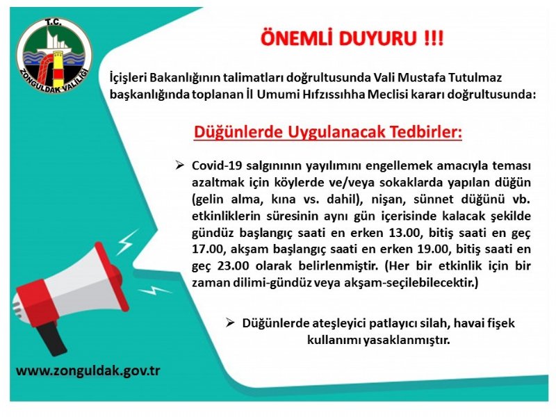 Düğün, nişan, sünnet ve asker uğurlamalarına yeni kısıtlamalar - 1