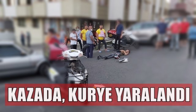 Motosiklet ile otomobil çarpıştı, bir kişi yaralandı