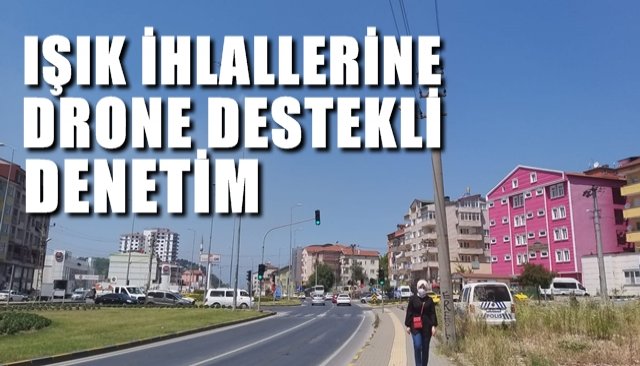 Polis dronla kırmızı ışık ihlallelerini tespit etti