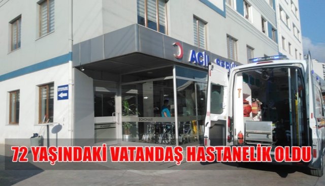 Yaşlı adam merdivenden düştü...