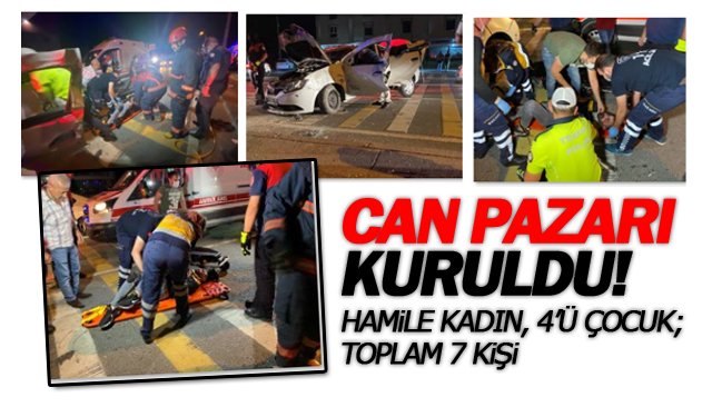 ZİNCİRLEME KAZA: HAMİLE KADIN, 4’Ü ÇOCUK; TOPLAM 7 KİŞİ