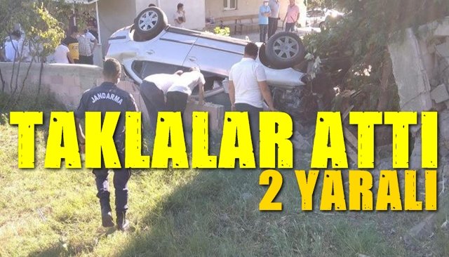 Araç taklalar attı: 2 yaralı