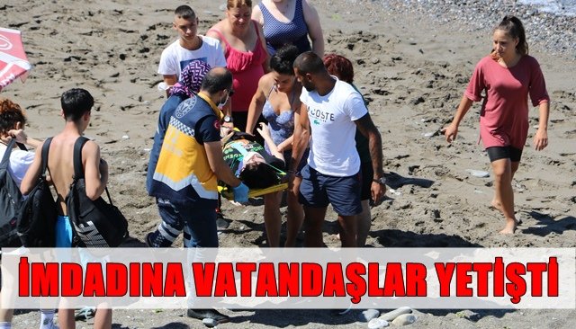 Boğulma tehlikesi geçiren kadının imdadına vatandaşlar yetişti