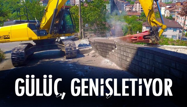 GÜLÜÇ BELEDİYESİ YOL GENİŞLETME ÇALIŞMASI YAPIYOR