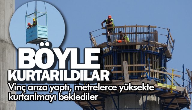 Metrelerce yüksekte kurtarılmayı beklediler