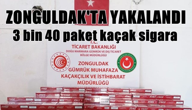  3 bin 40 paket kaçak sigara yakalandı