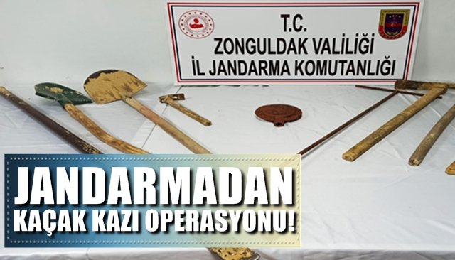 Jandarmadan kaçak kazı operasyonu…