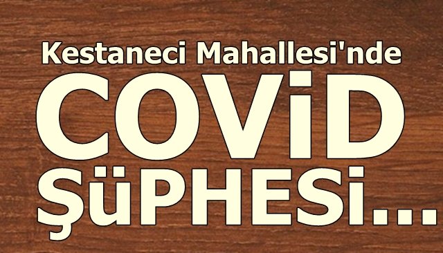 Kestaneci Mahallesi´nde COVİD Şüphesi...