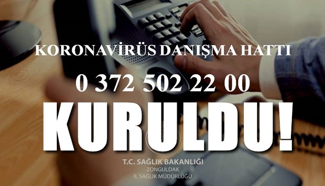 Koronavirüs Danışma Hattı Kuruldu