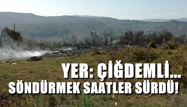 YER ÇİĞDEMLİ… SÖNDÜRMEK SAATLER SÜRDÜ!