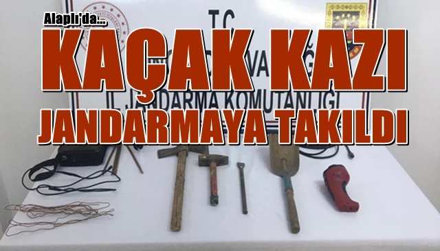  Alaplı’da kaçak kazı jandarmaya takıldı