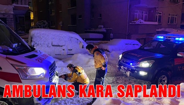 AMBULANS KARA SAPLANDI