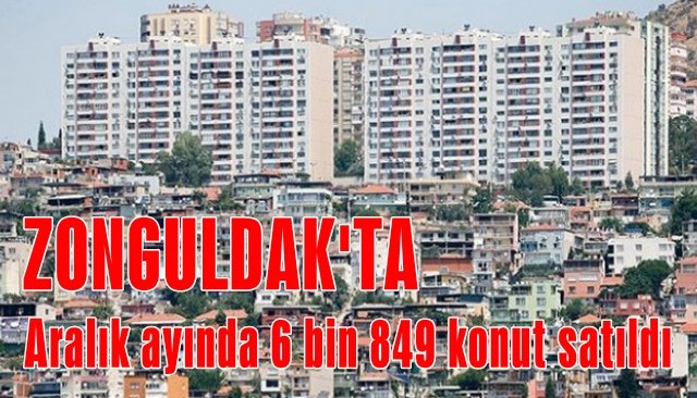 Aralık ayında 6 bin 849 konut satıldı