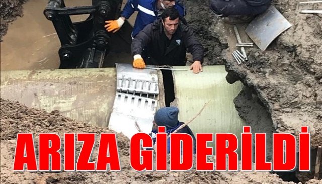 Arıza giderildi... Sular verilmeye başlandı...