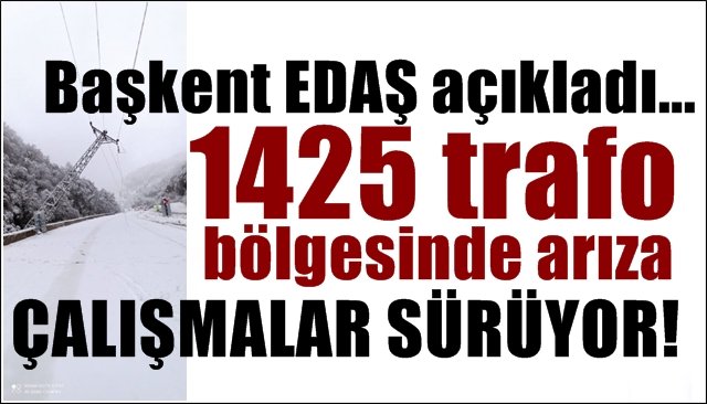 BEDAŞ Açıkladı… 1425 trafo bölgesinde arıza var… Çalışmalar sürüyor!