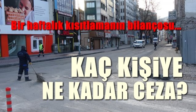 Bir haftalık kısıtlama bilançosu açıklandı… KAÇ KİŞİYE NE KADAR CEZA?