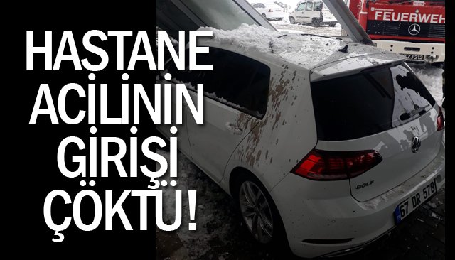 HASTANE ACİLİNİN GİRİŞİ ÇÖKTÜ!