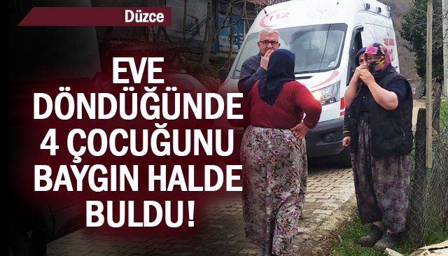 Hastaneye kaldırılan çocuklar tedavi altına alındı