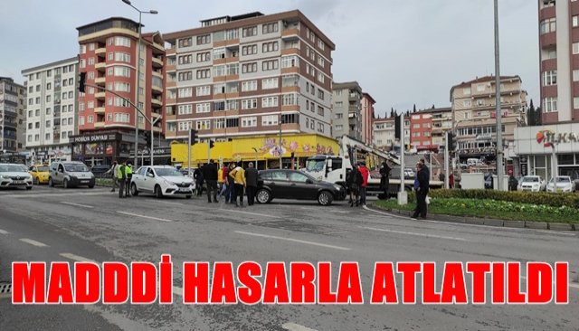 Kazada şans eseri yaralanan olmadı