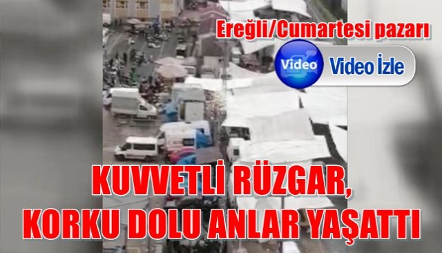 KUVVETLİ RÜZGAR, KORKU DOLU ANLAR YAŞATTI