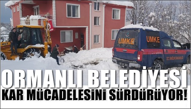 Ormanlı Belediyesi kar mücadelesini sürdürüyor