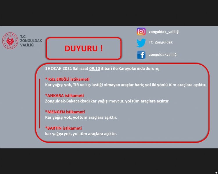 VALİLİK AÇIKLADI Özel durumlar hariç kapalı yol yok - 3