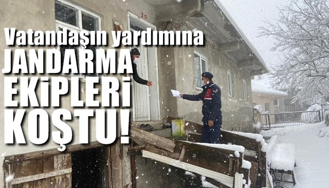 Vatandaşın yardımına Jandarma Ekipleri koştu...