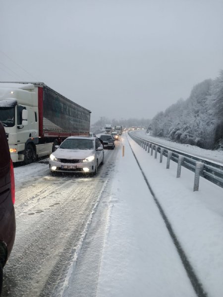 ZONGULDAK EREĞLİ YOLUNDA KAR ENGELİ - 4