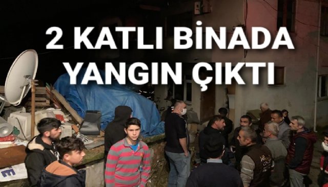 2 KATLI BİNADA YANGIN ÇIKTI