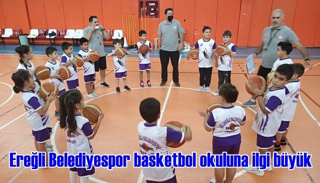Ereğli Belediyespor basketbol okuluna ilgi büyük