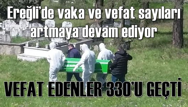 Ereğli’de vaka ve vefat sayıları artmaya devam ediyor