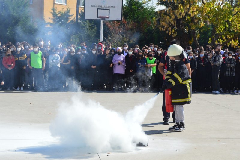 Ereğli Lisesi’nde deprem ve yangın tatbikatı - 2