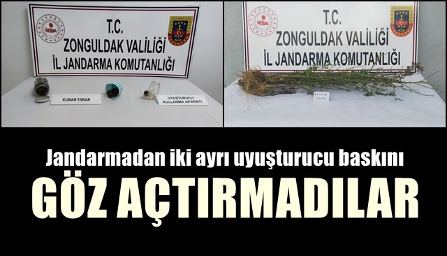  Jandarmadan iki ayrı uyuşturucu baskını… GÖZ AÇTIRMADILAR