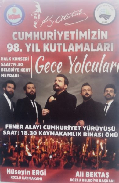 Kozlu, Cumhuriyet´i halk konseri ve fener alayıyla kutlayacak - 1