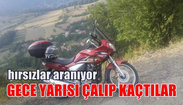 Motosikleti çalan hırsızlar aranıyor