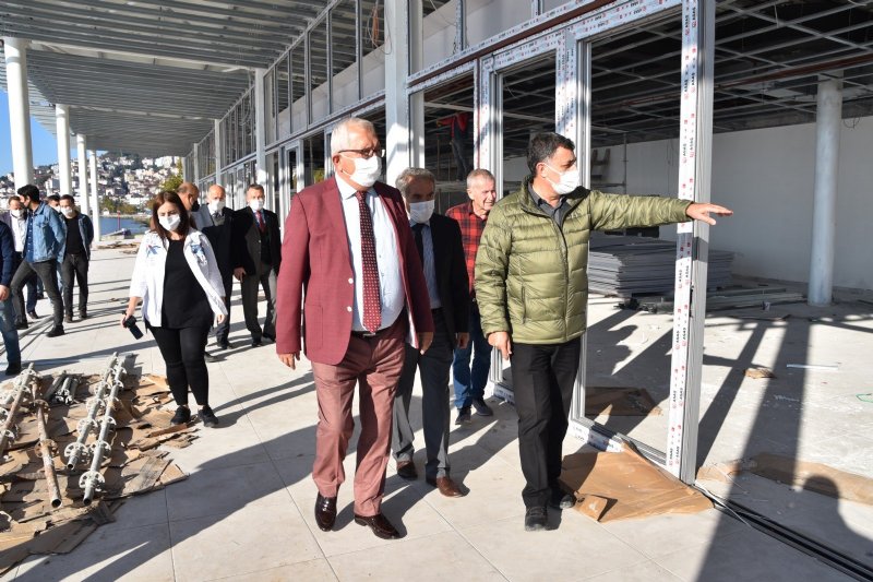 Posbıyık, balık restoranı inşaatını inceledi - 3