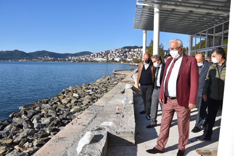 Posbıyık, balık restoranı inşaatını inceledi - 5