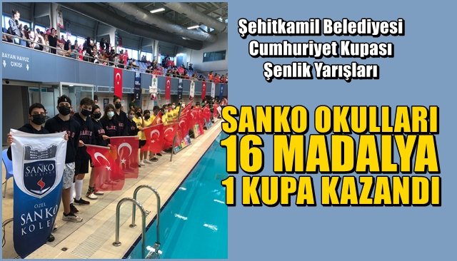 SANKO OKULLARI 16 MADALYA VE BİR KUPA KAZANDI