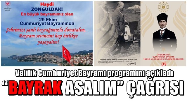 Valilik Cumhuriyet Bayramı programını açıkladı