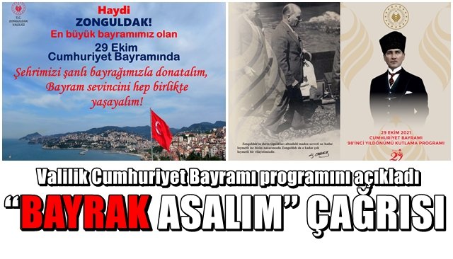 Valilik Cumhuriyet Bayramı programını açıkladı